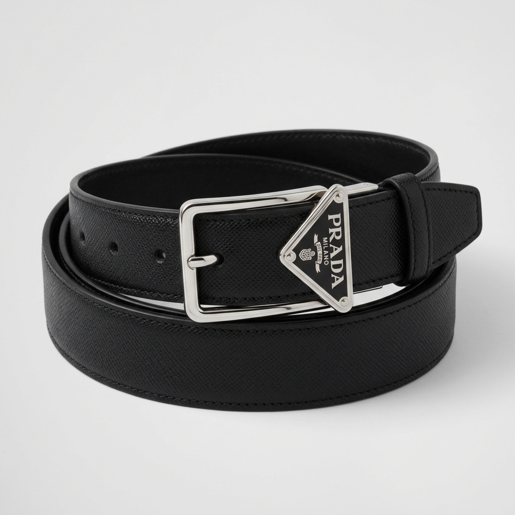 Cinto Prada Triangle Logo