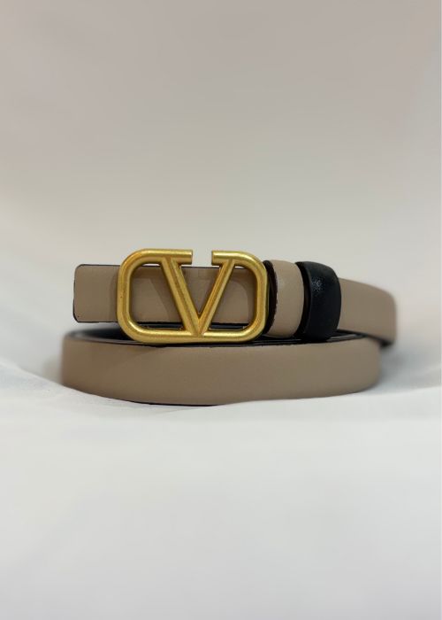 Cinto VLogo dupla face         Largura: 2 cm (0,78 in) ( Linha Italiana)
