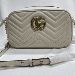 Bolsa tiracolo Gucci Marmont  Chain Branca ( Linha Italiana)
